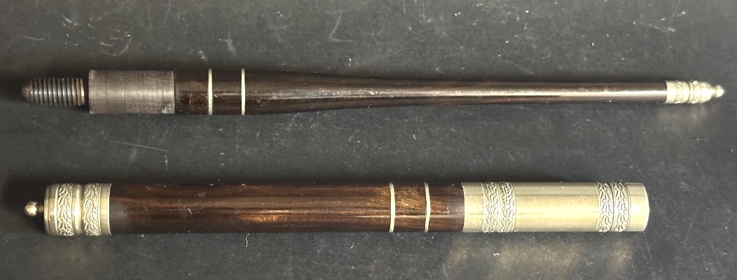 Conductor's Baton, Late 19th Century/1900. In Very Good Condition. Ebony And Silver-plated Metal.-photo-3