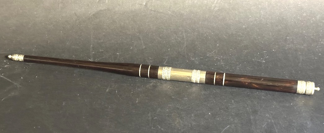 Conductor's Baton, Late 19th Century/1900. In Very Good Condition. Ebony And Silver-plated Metal.
