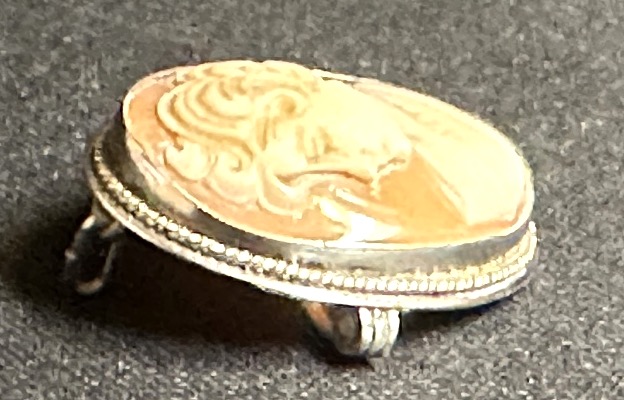 Silver-set Cameo Pendant And Brooch With Hallmark-photo-4