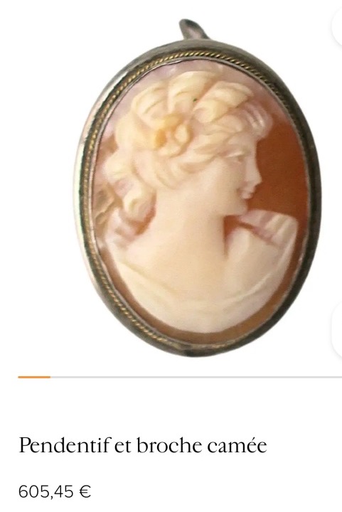 Silver-set Cameo Pendant And Brooch With Hallmark-photo-4