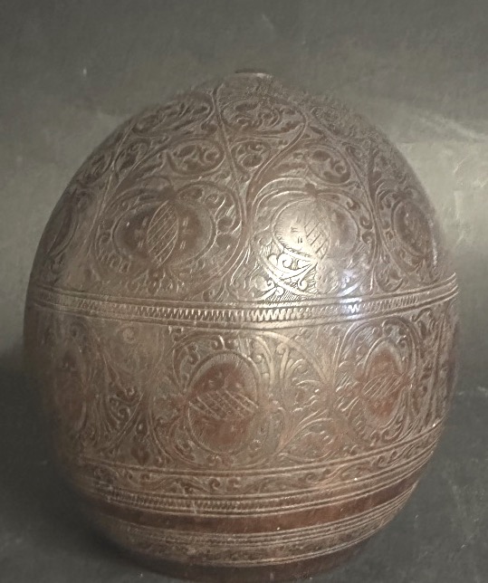 Engraved Coconut  19th Convict's Work-photo-3