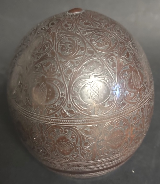 Engraved Coconut  19th Convict's Work-photo-4