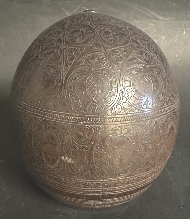 Engraved Coconut  19th Convict's Work