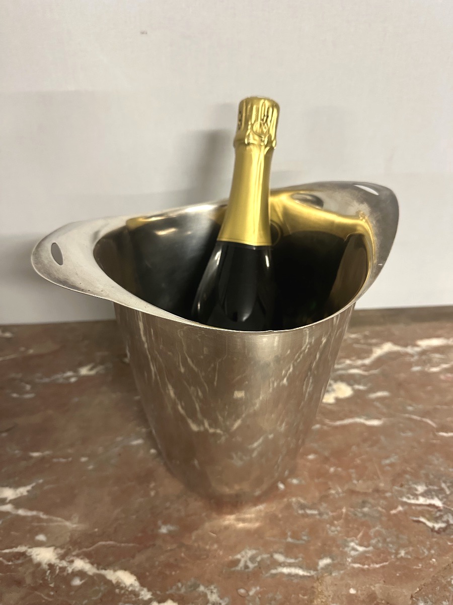 Wmf Silver-plated Metal Champagne Bucket Circa 1960, Tableware