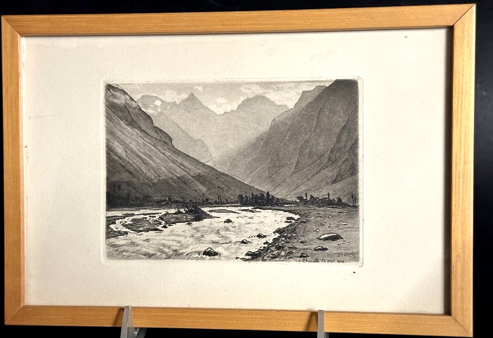 Joanny Drevet 1889–1969 La Chapelle En Valgaudemar 1929 Etching, Signed /2