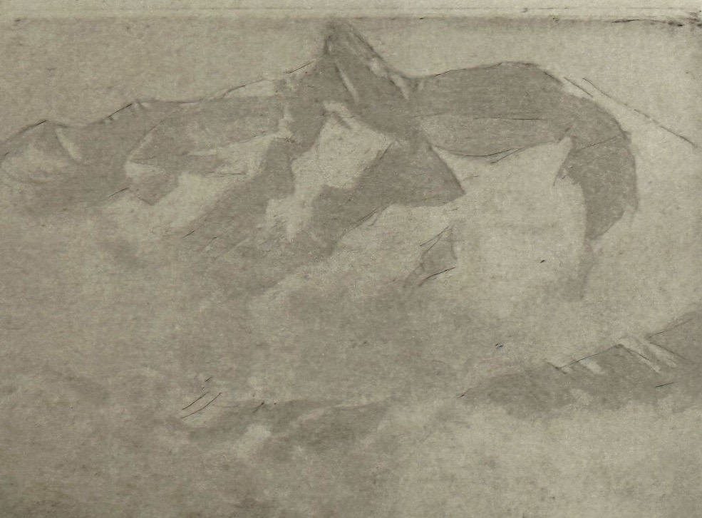 Joanny Drevet 1889–1969 Saint-christophe-en-oisans, Veneon, Etching, Alps, Mountains /3-photo-1