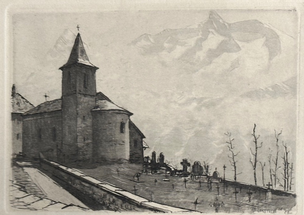 Joanny Drevet 1889–1969 Saint-christophe-en-oisans, Veneon, Etching, Alps, Mountains /3