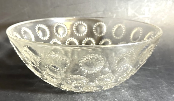 René LALIQUE 1860-1945 Coupe modèle ASTERS 1925 en verre signé -photo-2
