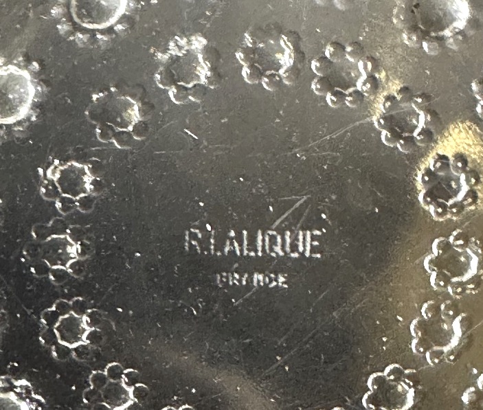René LALIQUE 1860-1945 Coupe modèle ASTERS 1925 en verre signé -photo-4