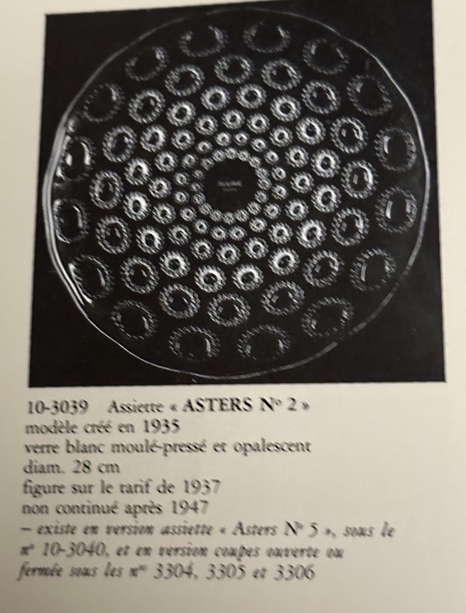 René LALIQUE 1860-1945 Coupe modèle ASTERS 1925 en verre signé -photo-4