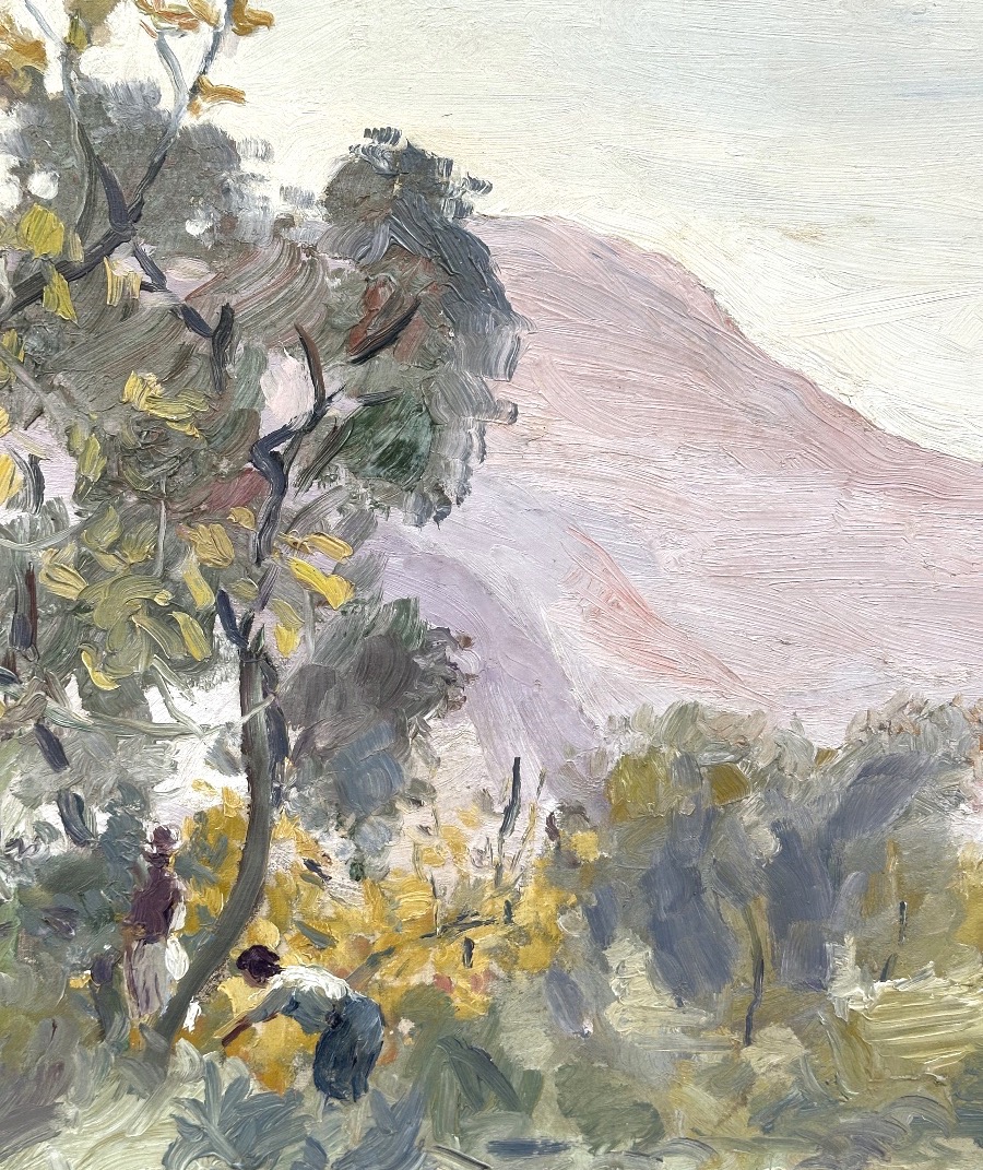 François Henri Flandrin Known As Franck Large Oil Painting, 1925, Nice, Rimiez /2, Grenoble-photo-2