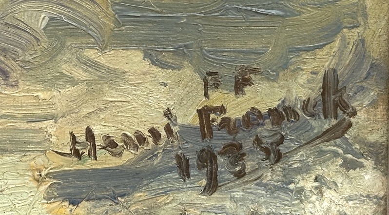 François Henri Flandrin Known As Franck Large Oil Painting, 1925, Nice, Rimiez /2, Grenoble-photo-3