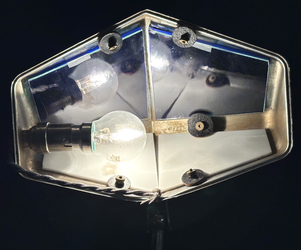 Grande lampe PIROUETT art déco Verres nuages 1930 -photo-4