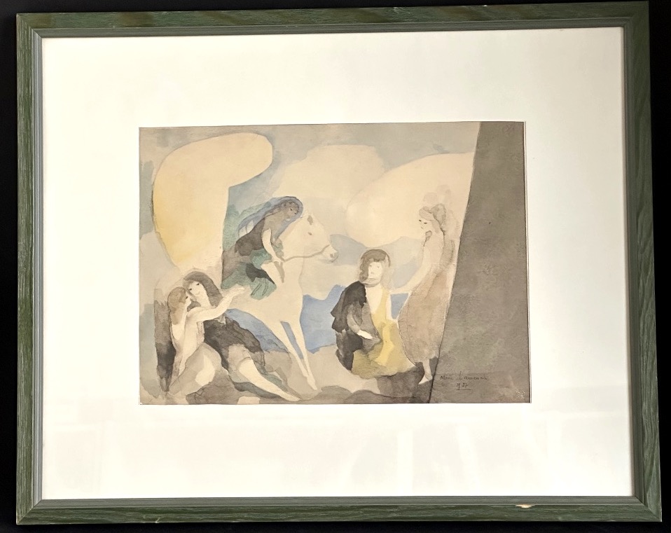 Marie LAURENCIN 1883-1956 d’après 5 jeunes femmes dont une cavalière Épreuve collotype couleur-photo-2