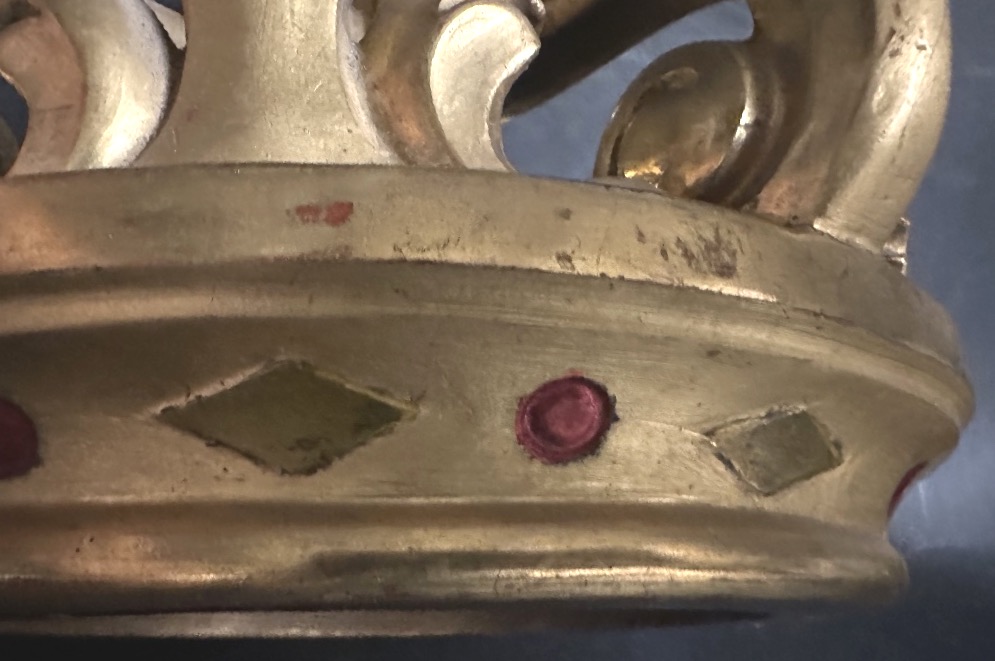 Importante couronne en bois doré 18e Ciel de lit Baldaquin-photo-4