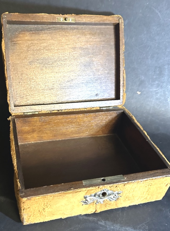 Art Nouveau 1900 Box Set With Silver-plated Metal And Brass Decorations-photo-3