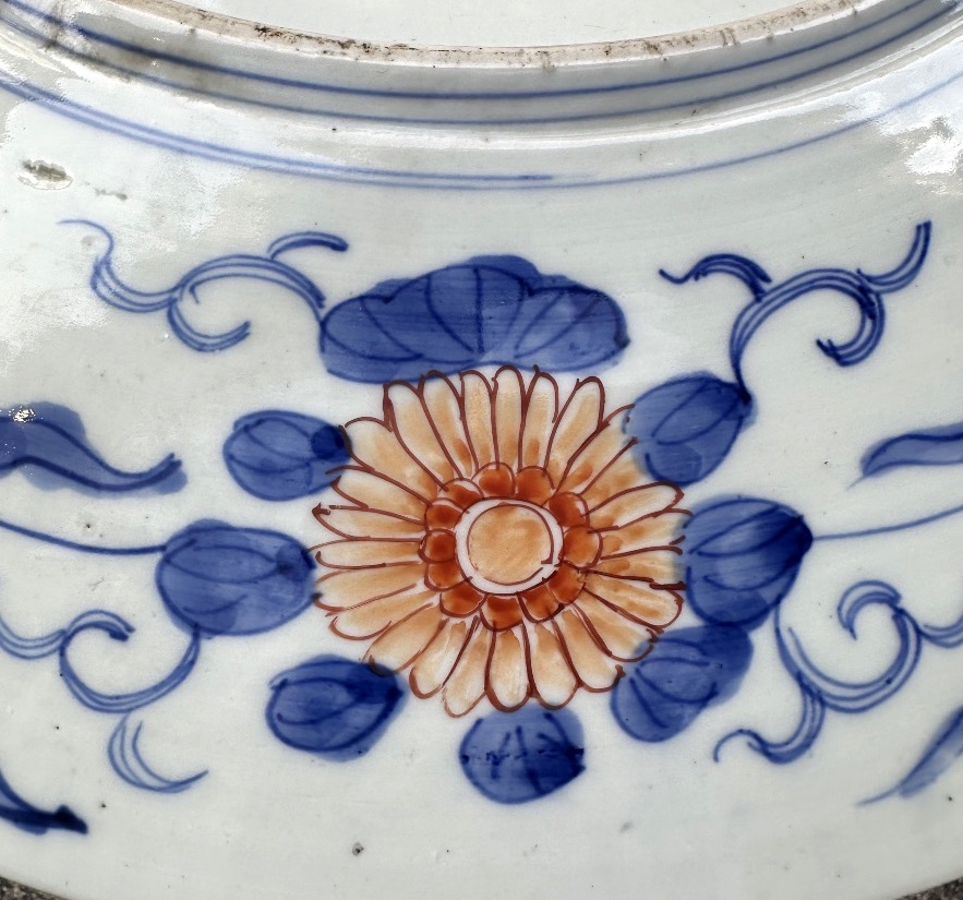 Rare Large Japanese Imari Serving Dish, 19th Century (meiji Period), Signed, 46.5 Cm, Part Of A Pair And A Half-photo-4