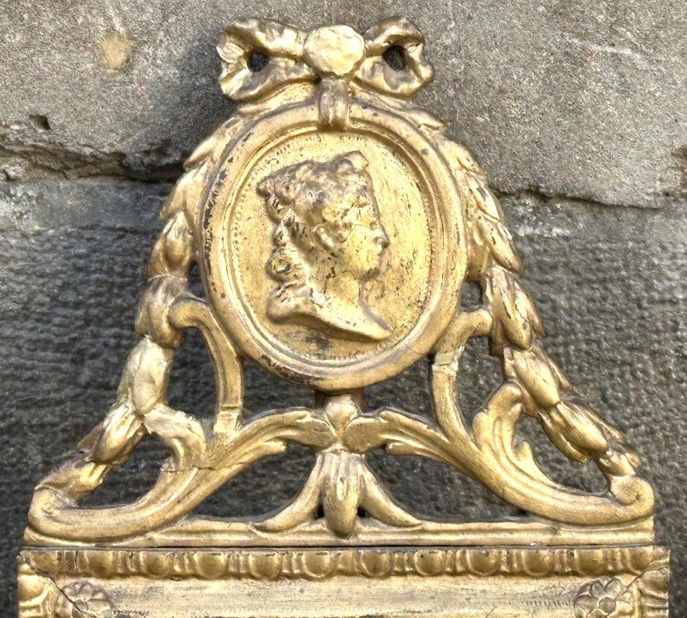 Antique 18th-century Louis XVI Mirror In Gilded Wood, 58.3 Cm -photo-2