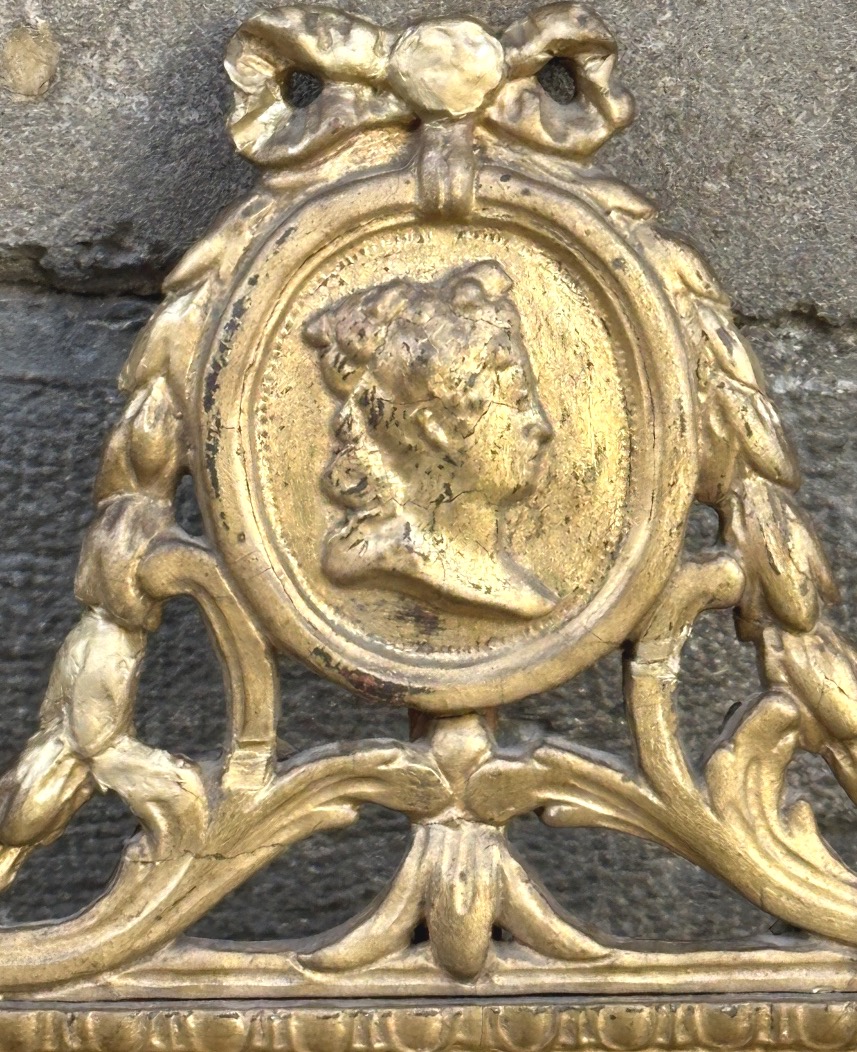 Antique 18th-century Louis XVI Mirror In Gilded Wood, 58.3 Cm -photo-3