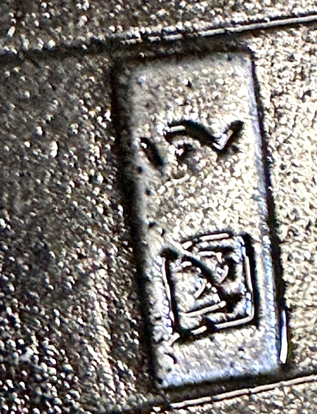 Ancien timbre de table Memento Mori signé Asie vers 1900-photo-1