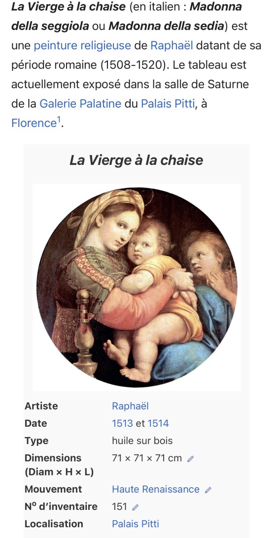 19th-century Important Oil Painting *the Virgin On A Chair*, After Raphael, 93 Cm, Tondo-photo-3