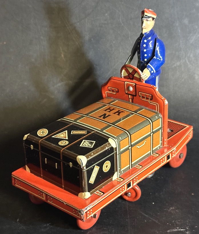 Rare German Toy: Lithographed Tin Ride-on Toy; Like-new Condition 
