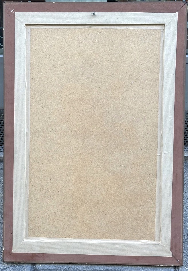 Vanité huile sur toile encadrée Memento Mori crâne 1940-photo-3