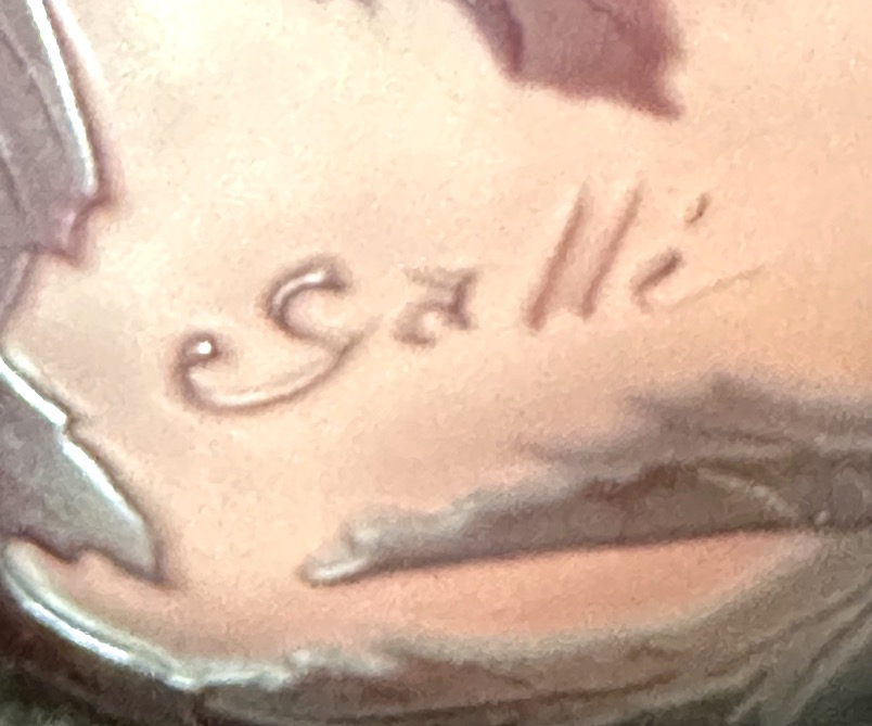 Ancien flacon à parfum GALLÉ signé avec son bouchon Art Nouveau 1900-photo-3