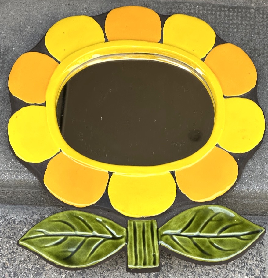 Mithé Espelt 1923–2020 Anemone Mirror #1 Glazed Ceramic Flower, Model #1965-photo-3
