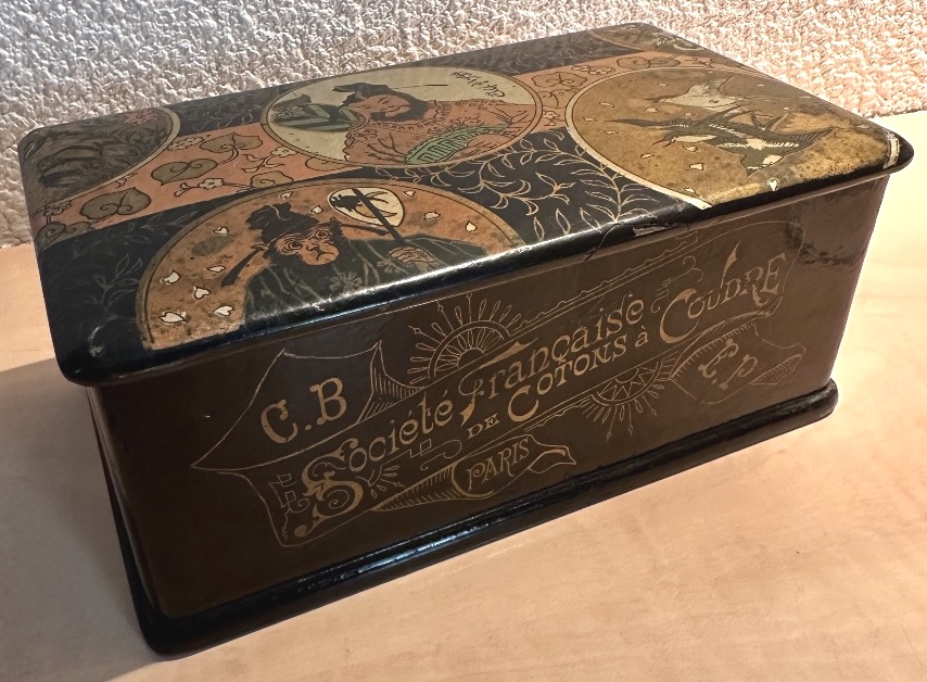Napoleon III Sewing Box Société Française De Cotons à Coudre, Paris, Cartier Bresson 