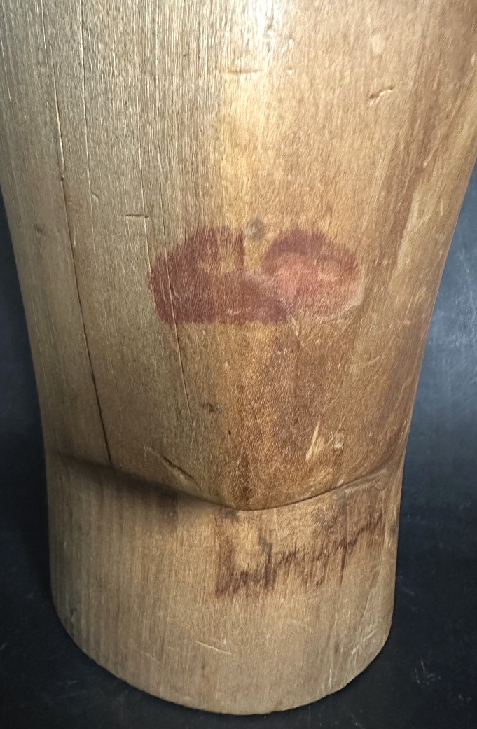 Ancienne marotte Art Deco 1930 de modiste ou chapelier en bois massif-photo-3