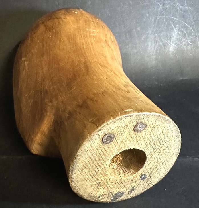 Ancienne marotte Art Deco 1930 de modiste ou chapelier en bois massif-photo-2