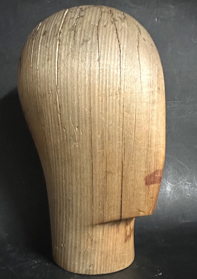 Ancienne marotte Art Deco 1930 de modiste ou chapelier en bois massif