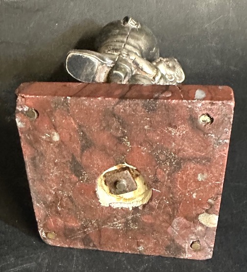 Ancien pyrogène porte allumettes XIXe en bronze Petit Poucet et botte de sept lieues-photo-2