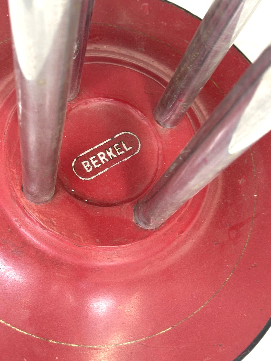 Red Berkel Ham Slicer With Stand, 1950, In Very Good Condition-photo-2