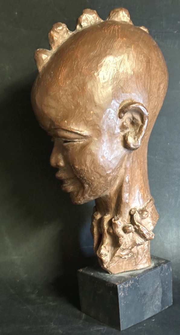 Paul Sersté 1910–2000 Bust Of A Young African Woman, Mangbetu, Art Deco, Africa -photo-2