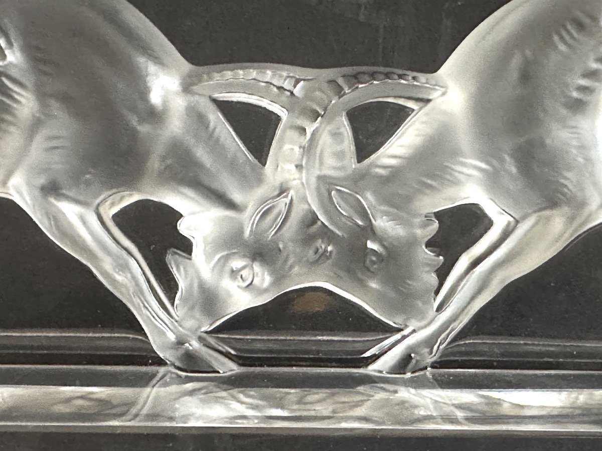 Lalique Glass Sculpture Two Goats Created By René Lalique In 1936. In Very Good Condition.-photo-3