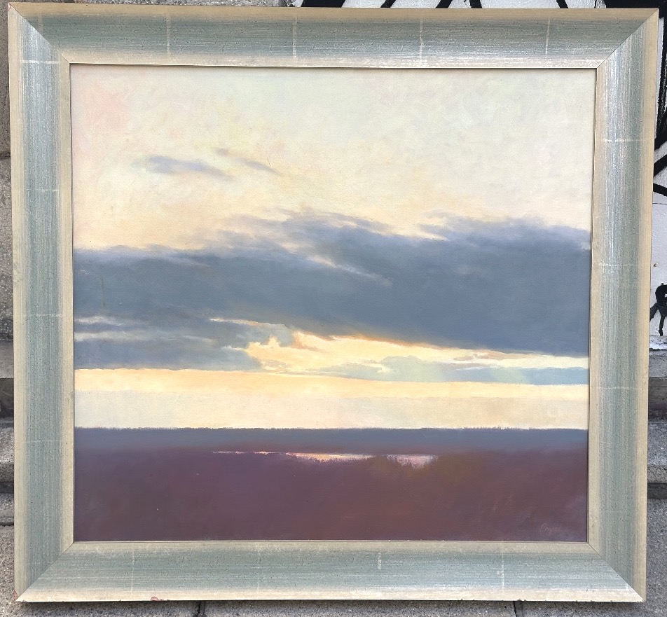 Belva Ann Prycel American Artist  Large Oil Painting, *evening Tide*; Signed 