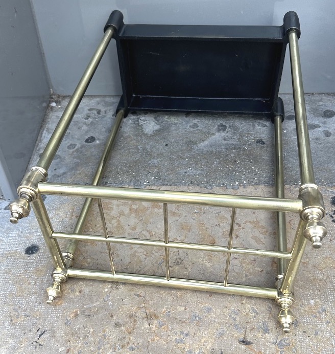 19th-century Polished Brass Umbrella And Cane Stand With 6 Compartments -photo-2