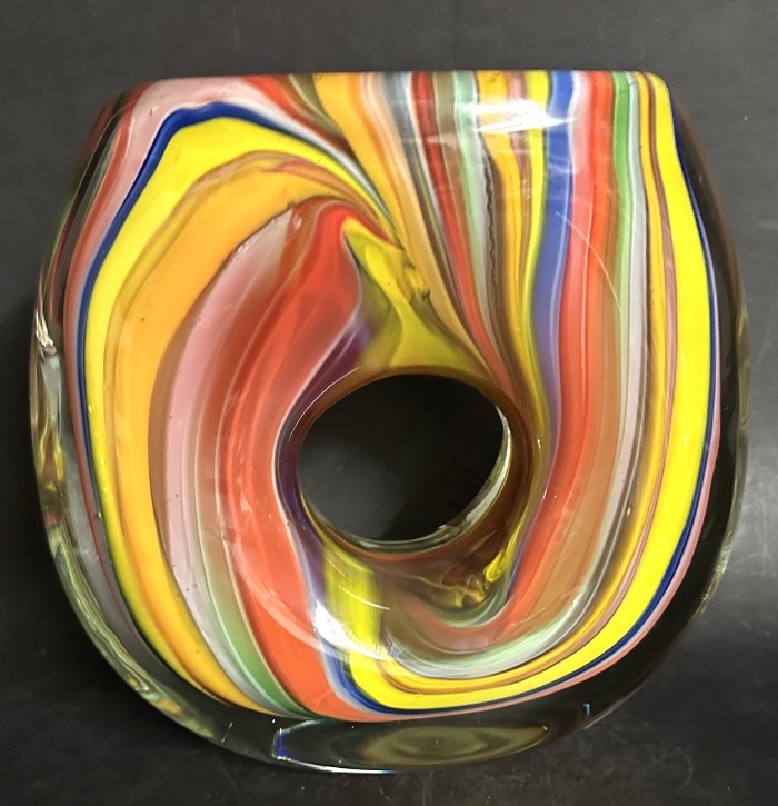 Spectacular Murano Vase From The 1960s/1970s, Italy, Made Of Blown Glass-photo-3