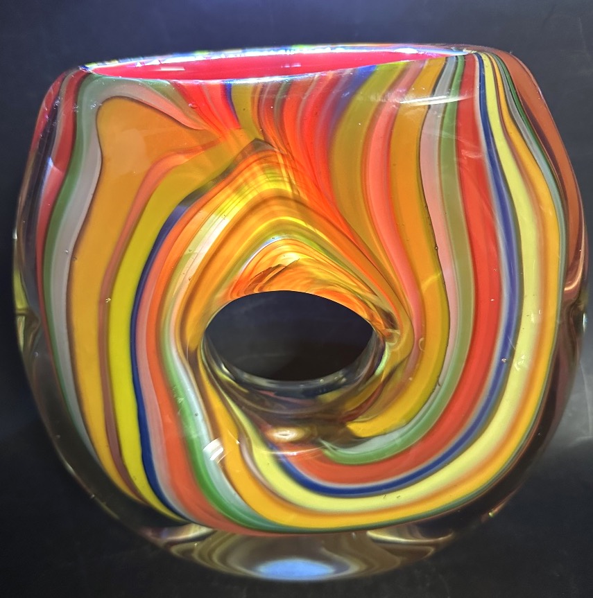 Spectacular Murano Vase From The 1960s/1970s, Italy, Made Of Blown Glass