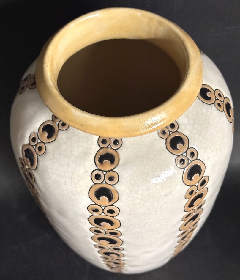 Charles CATTEAU grand vase Keramis BOCH Frères La Louvière D922 Grès signé-photo-4