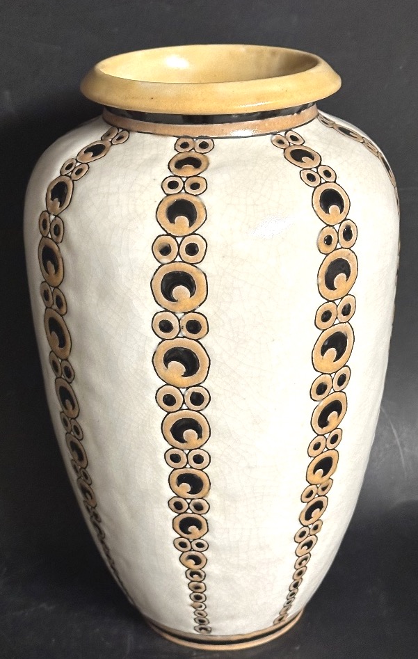 Charles CATTEAU grand vase Keramis BOCH Frères La Louvière D922 Grès signé