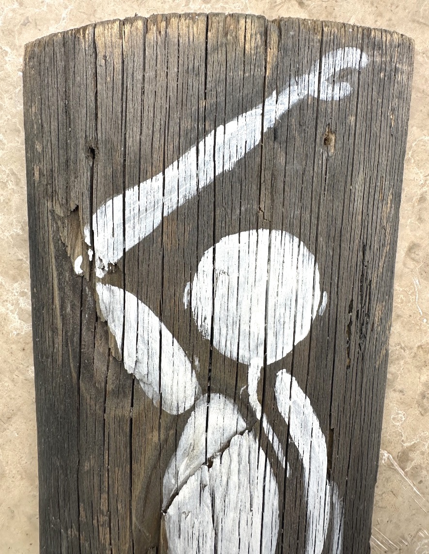 Jérôme MESNAGER Huile sur bois Homme en blanc Street Art Groupe Zig Zag -photo-1