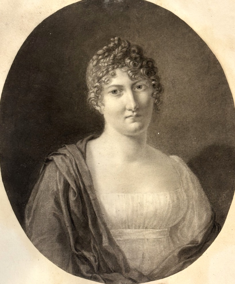 Stéphanie De Virieu1785–1873 Early 19th Drawing Depicting Alexandre Perrin (née Sophie Meyer)-photo-2