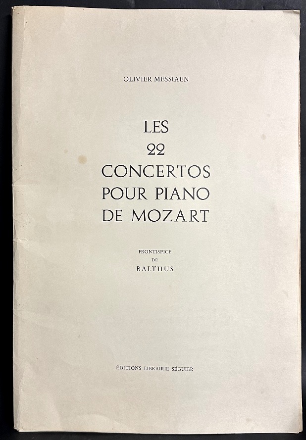 Les 22 concertos pour piano de Mozart lithographie de BALTHUS Olivier Messian Boulez -photo-2