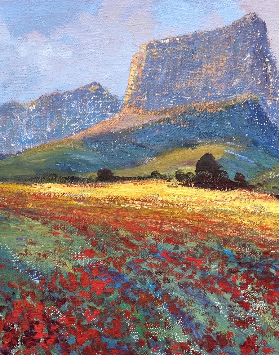 Richard Tassan Major Oil Painting: Mont Aiguille As Seen From Clelles, Trièves, Isère, Alps, Grenoble-photo-4