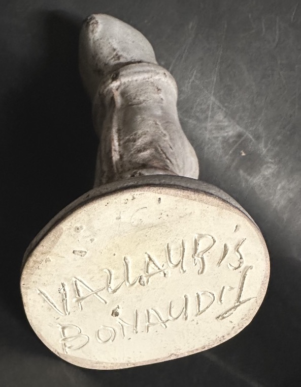 Francis BONAUDI Vallauris Rare pichet PIED en faïence verseuse cruche-photo-4