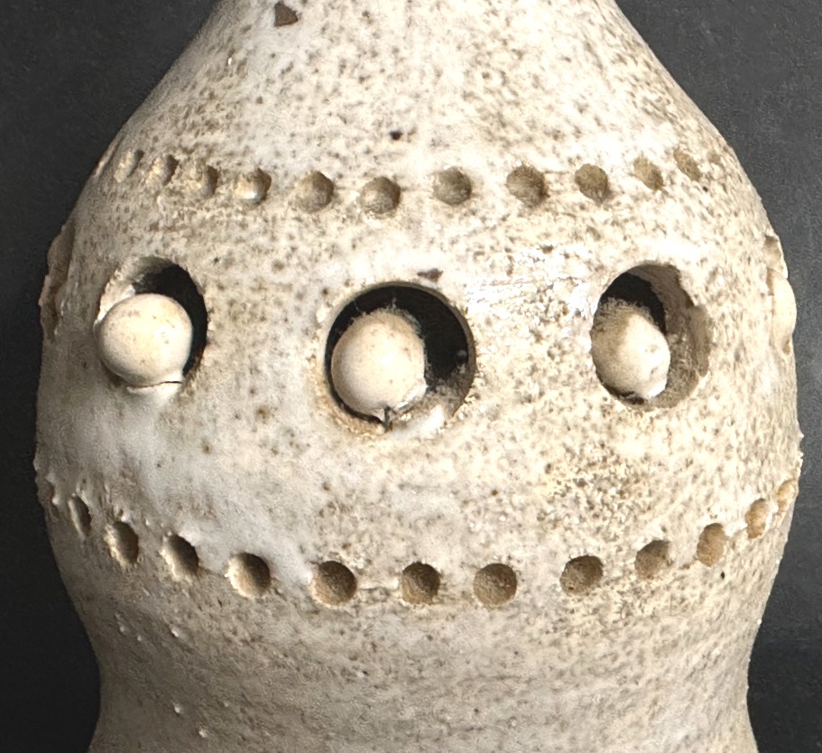 Georges PELLETIER 1938-2024 pied de lampe en céramique ajourée 1960 en très bon état-photo-3
