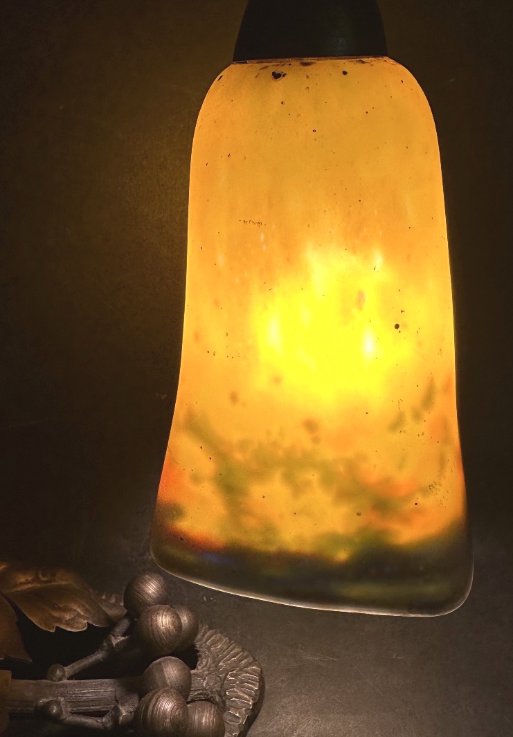 Lampe MULLER Frères vers 1910 en très bon état Art Nouveau.-photo-4